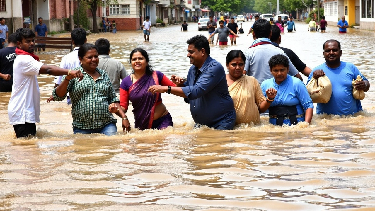 विजयवाड़ा में बाढ़ से तबाही: निवासियों को भोजन और पानी की दरकार